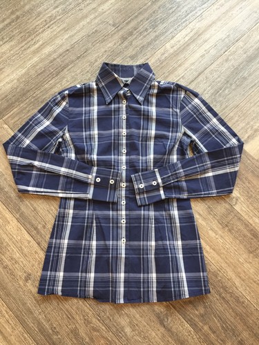 Camicia benetton check blu - camicia,